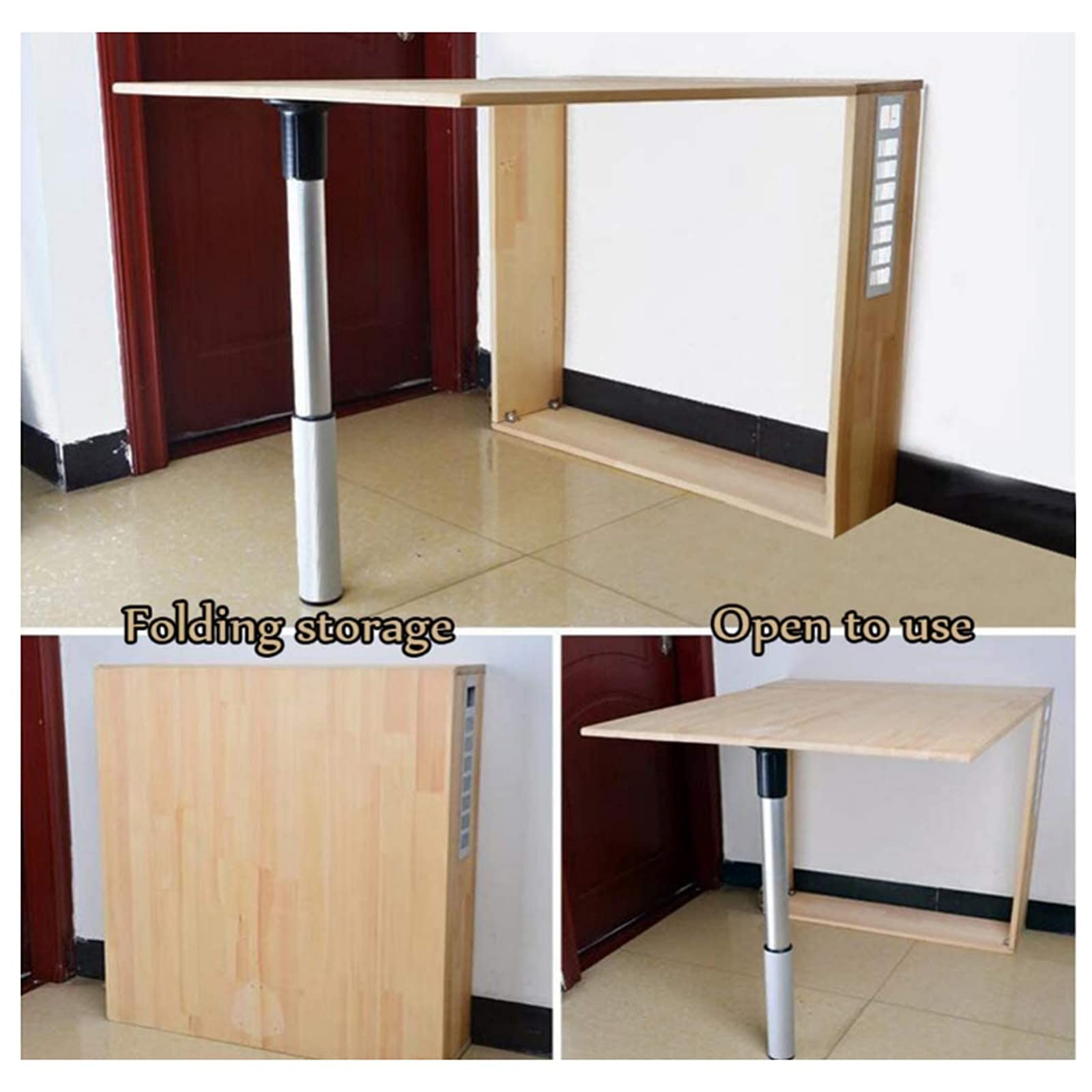 Adjustable Aluminum Alloy Folding Table Legs - Telescopic RV Dining Table Feet (71-91cm) for DIY Furniture, Camping & Small Space Living | Wall Mount & Foldable Design