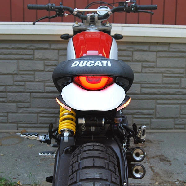 Ducati Scrambler Desert Sled Fender Eliminator Kit for 2017-Present Models - Motorcycle Tail Tidy & License Plate Relocator for Off-Road & Street Riding