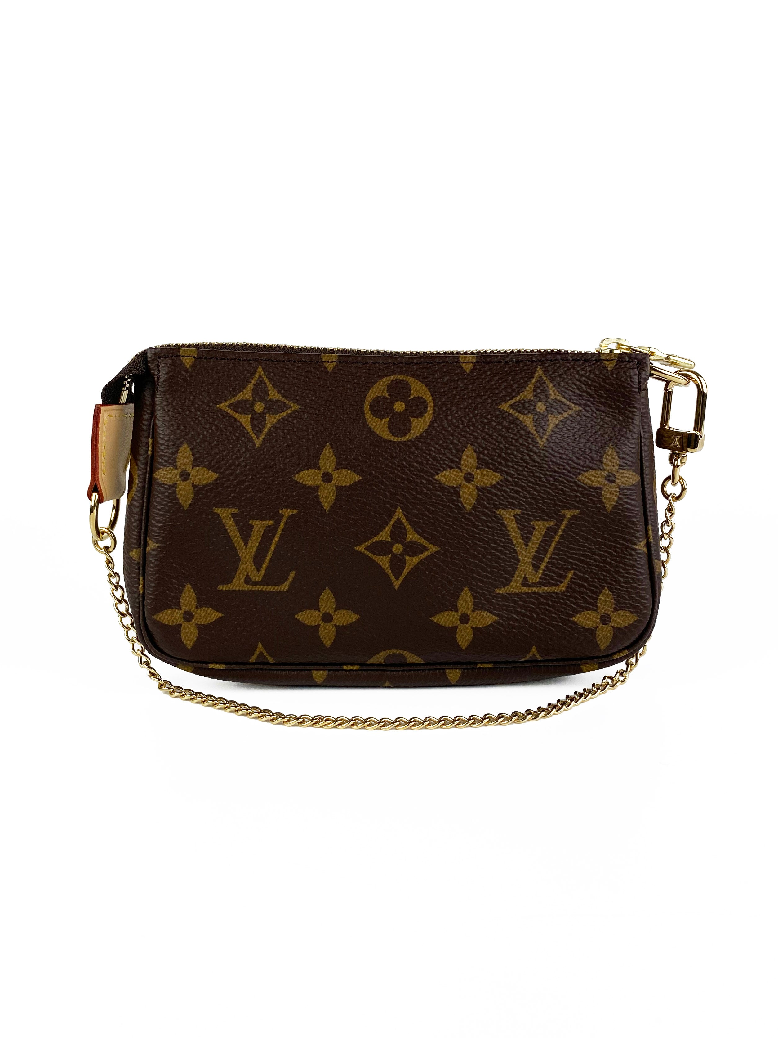 Authentic Louis Vuitton Monogram Mini Pochette Accessories Bag - Luxury Crossbody Clutch for Women, Perfect for Parties, Travel & Everyday Use