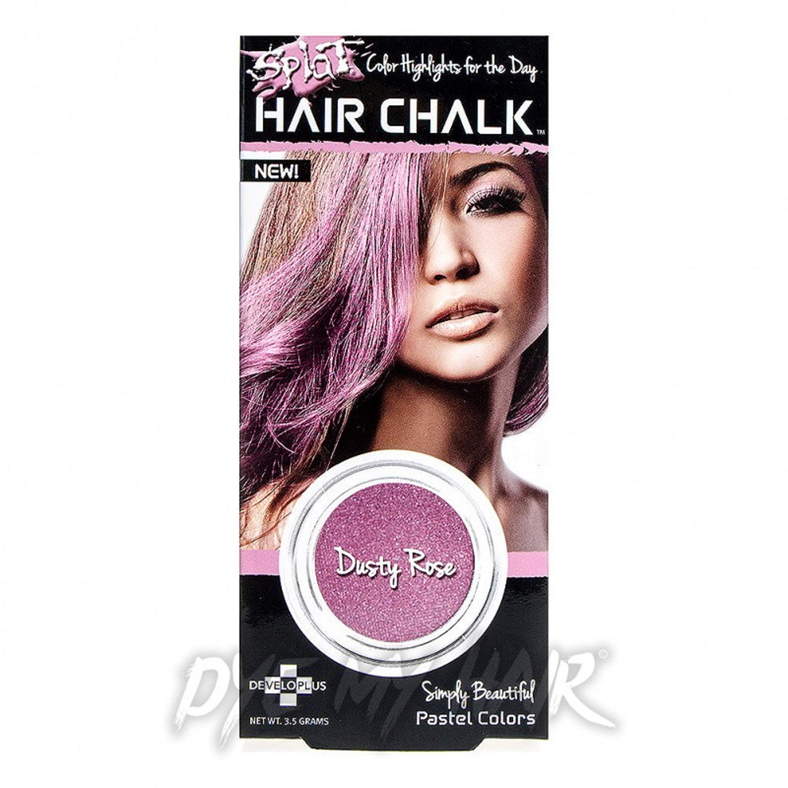 SPLAT Hair Chalk in Dusty Rose - 3.5g Temporary Hair Color for Parties, Festivals & Costumes | Washable & Vibrant Hair Dye for Creative Styling