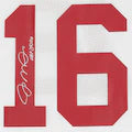 Joe Montana Autographed San Francisco 49ers Jersey - Mitchell & Ness Authentic White NFL Jersey with HOF 2000 Inscription - Perfect for Football Collectors, Sports Memorabilia Fans, and Home Decor
