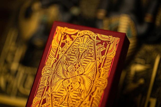 Gods of Egypt Playing Cards - Red Ochre Edition | Premium Egyptian Mythology Themed Deck for Card Games, Magic Tricks & Collectors