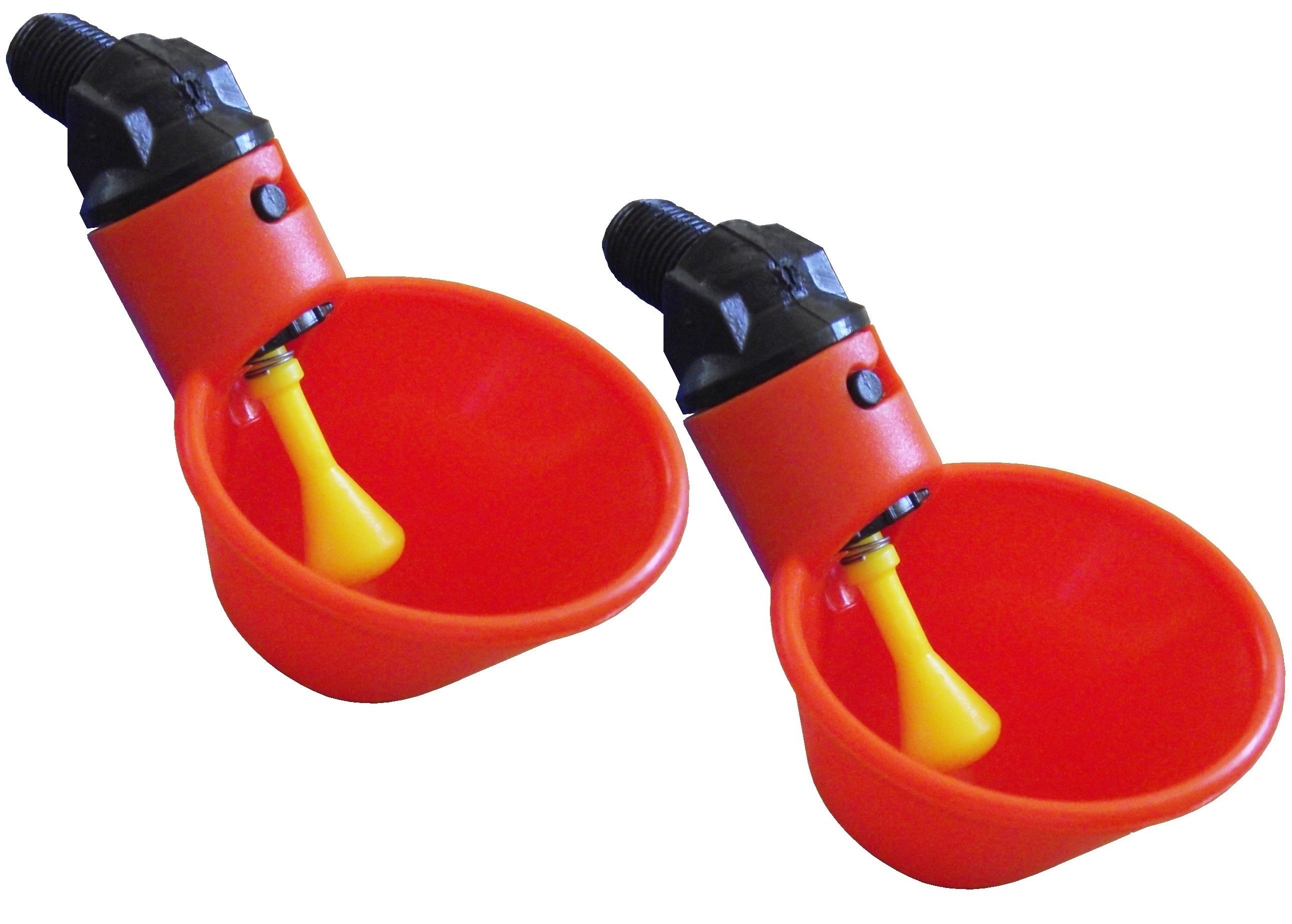 Automatic Chicken Waterer - Orange Cup Style Poultry Drinker for Coops & Backyard Farms | Durable & Easy-to-Use Poultry Feeder for Chickens, Ducks & Birds