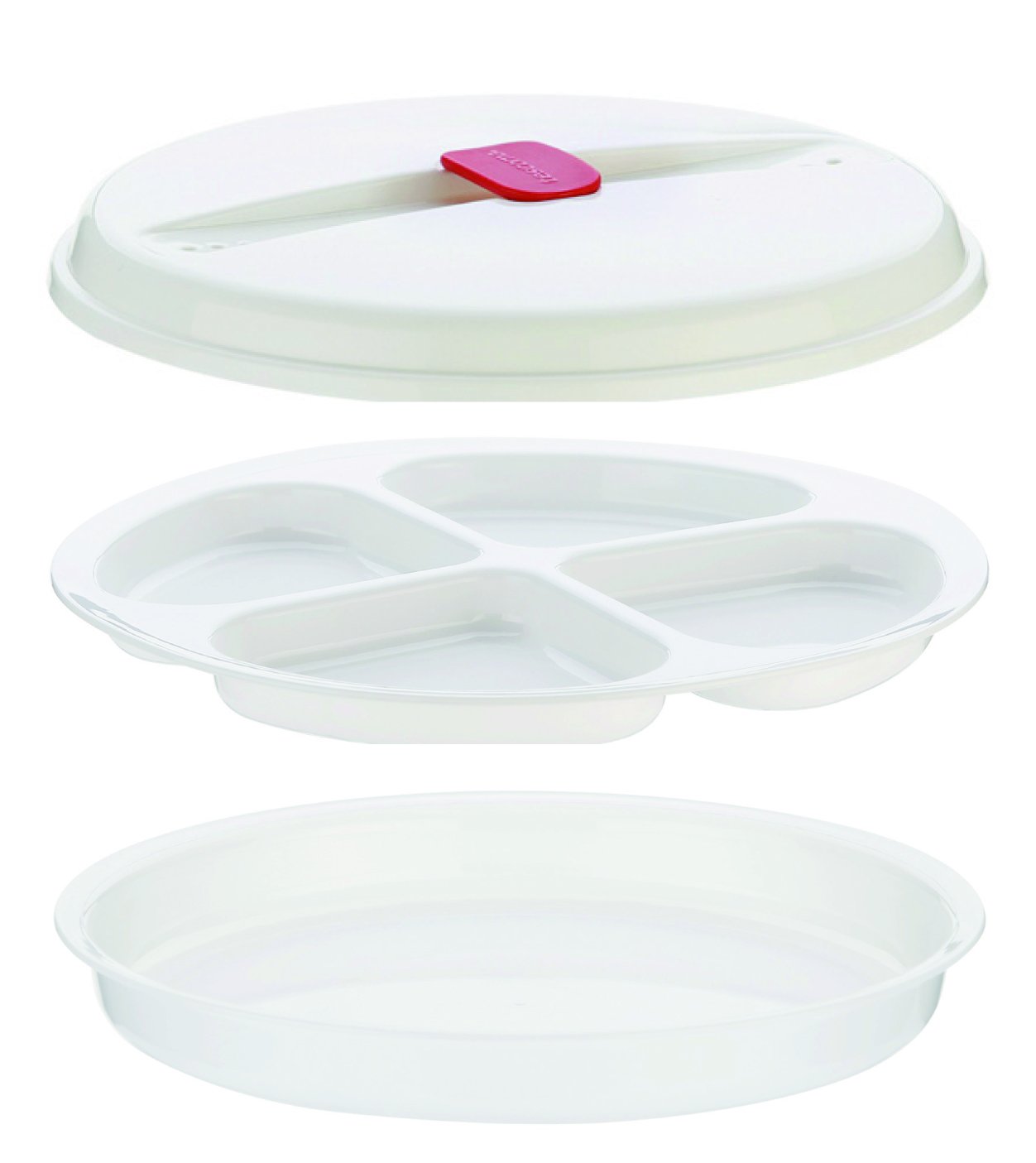 Tescoma 705030 Purity Microwave Egg Poacher, Non-Stick Coating, White Plastic, 21.5 cm Diameter x 4 cm Height – Perfect for Quick Breakfast, Healthy Cooking & Microwave Meal Prep