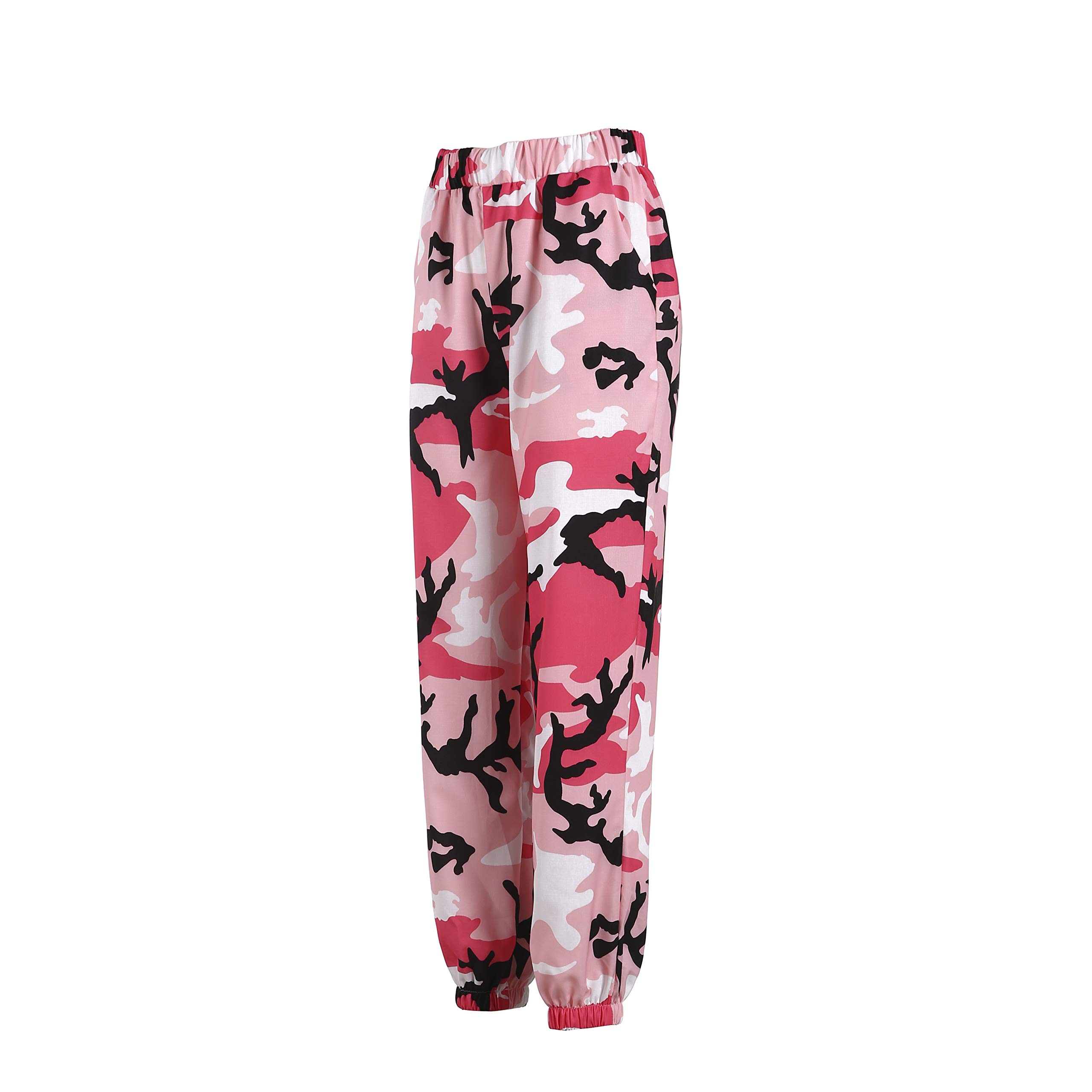 LUETHBIEZX Women's Camouflage Print Jogger Pants with Drawstring - Stylish Streetwear Casual Trousers for Outdoor, Running, Hiking & Everyday Wear