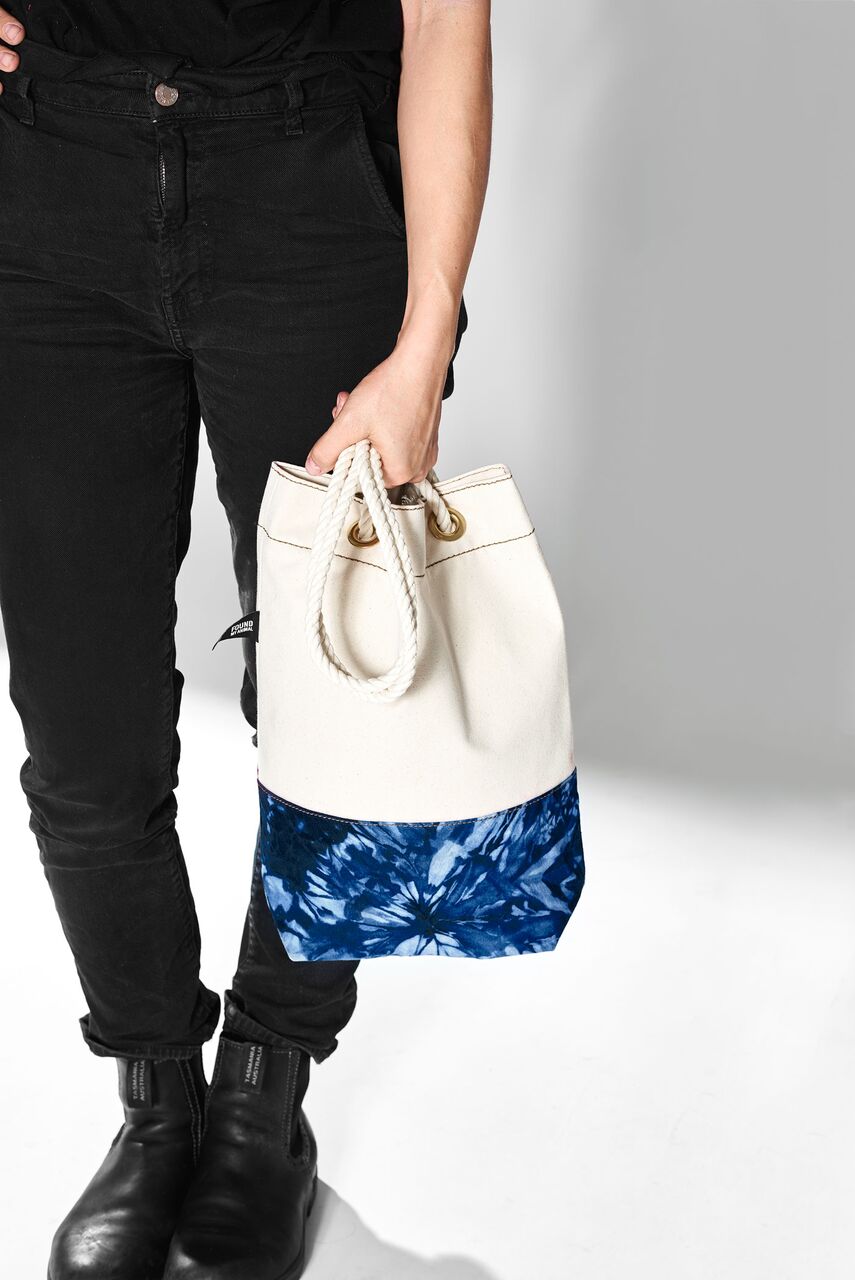 Found My Animal Canvas Tote Bag - Navy Tie Dye Design - Durable & Stylish Beach Tote for Women - Perfect for Groceries, Shopping & Travel Accessories