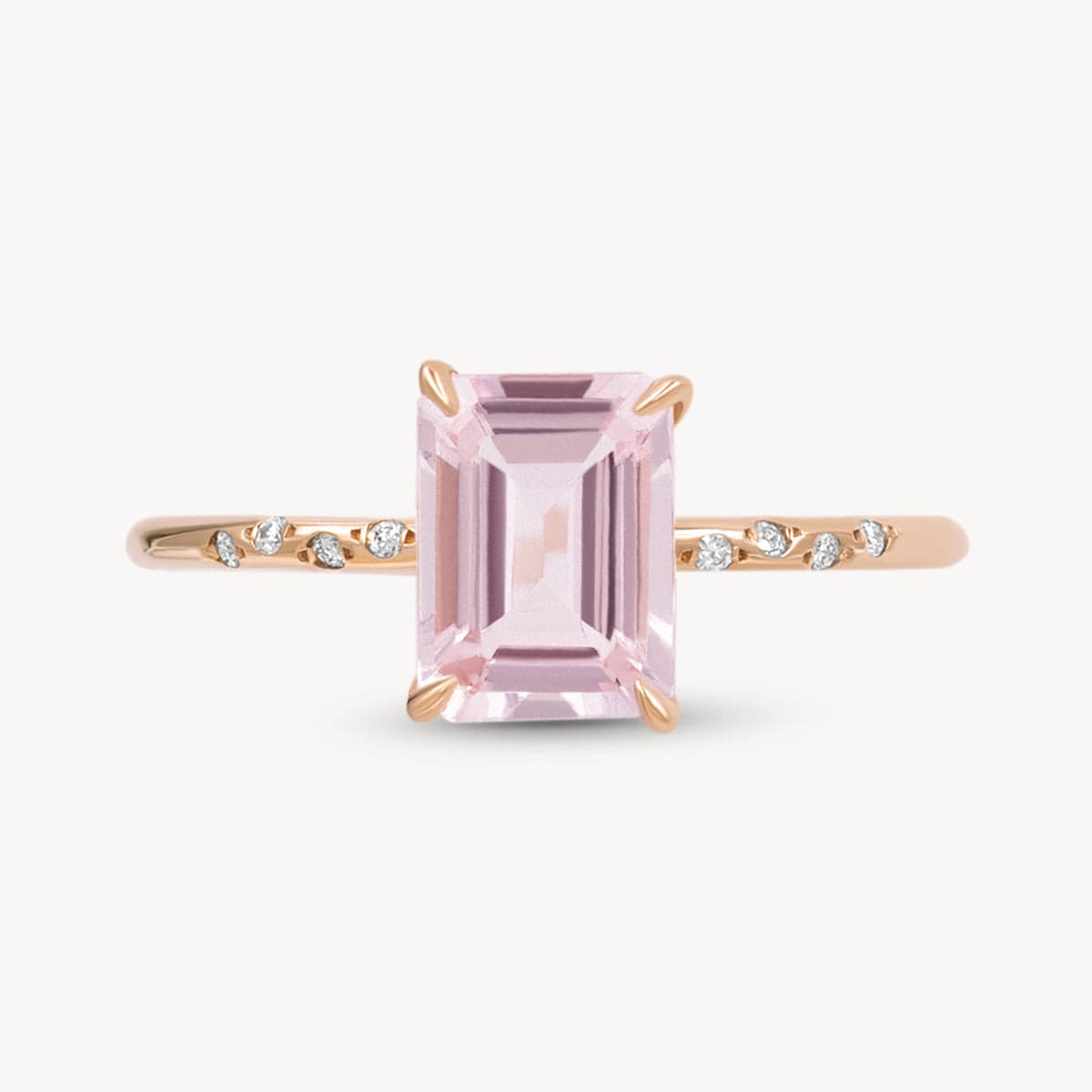 Stunning Large Starry Morganite Ring for Women - Elegant Rose Gold Engagement & Wedding Jewelry - Perfect for Proposals, Anniversaries, and Special Occasions