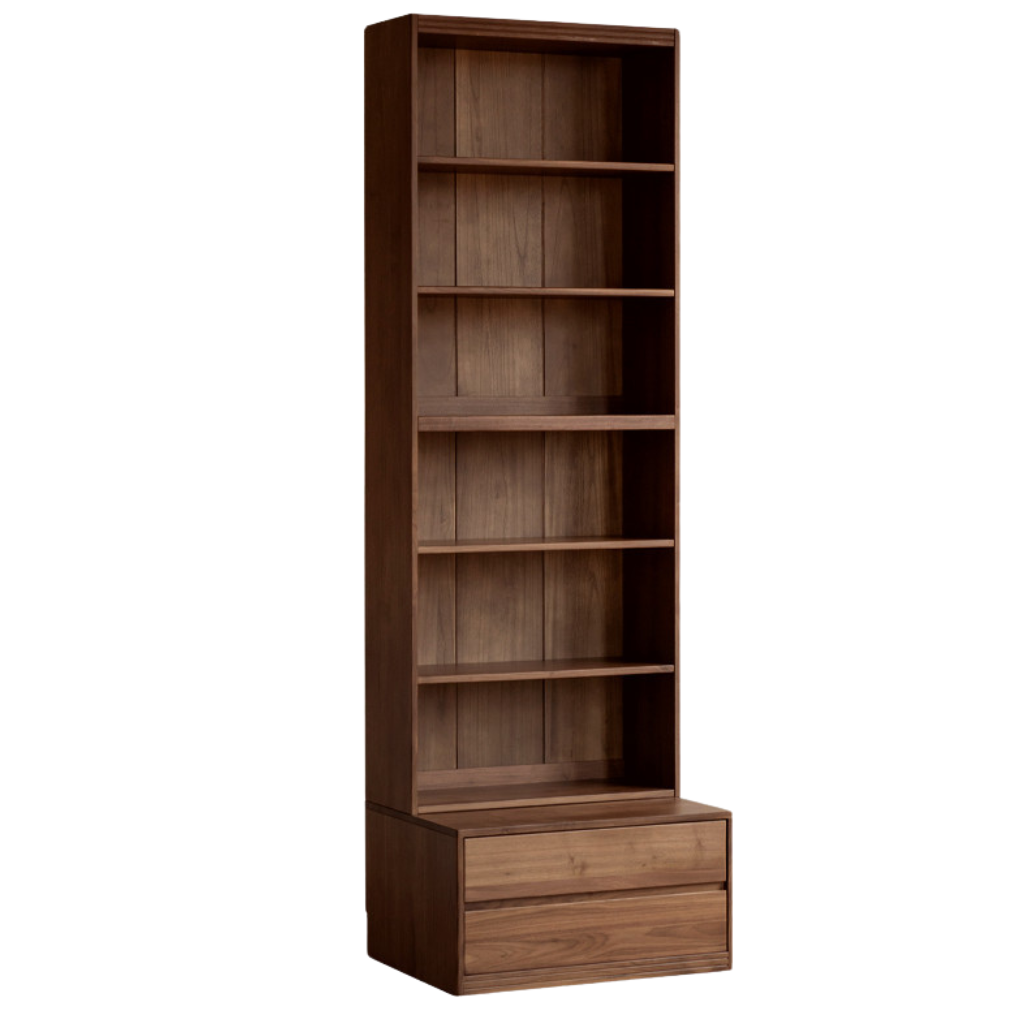 31.5x24.4x98.8 inch / 80x62x251 cm / Walnut color /Black Walnut  bookcase open grid