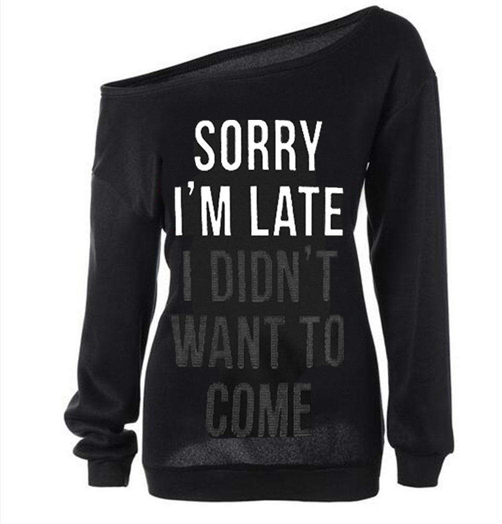 Dutebare Women's Off Shoulder Sweatshirt - Slouchy Long Sleeve Pullover Top for Casual Wear | Perfect for Weekend Outings, Coffee Dates & Loungewear