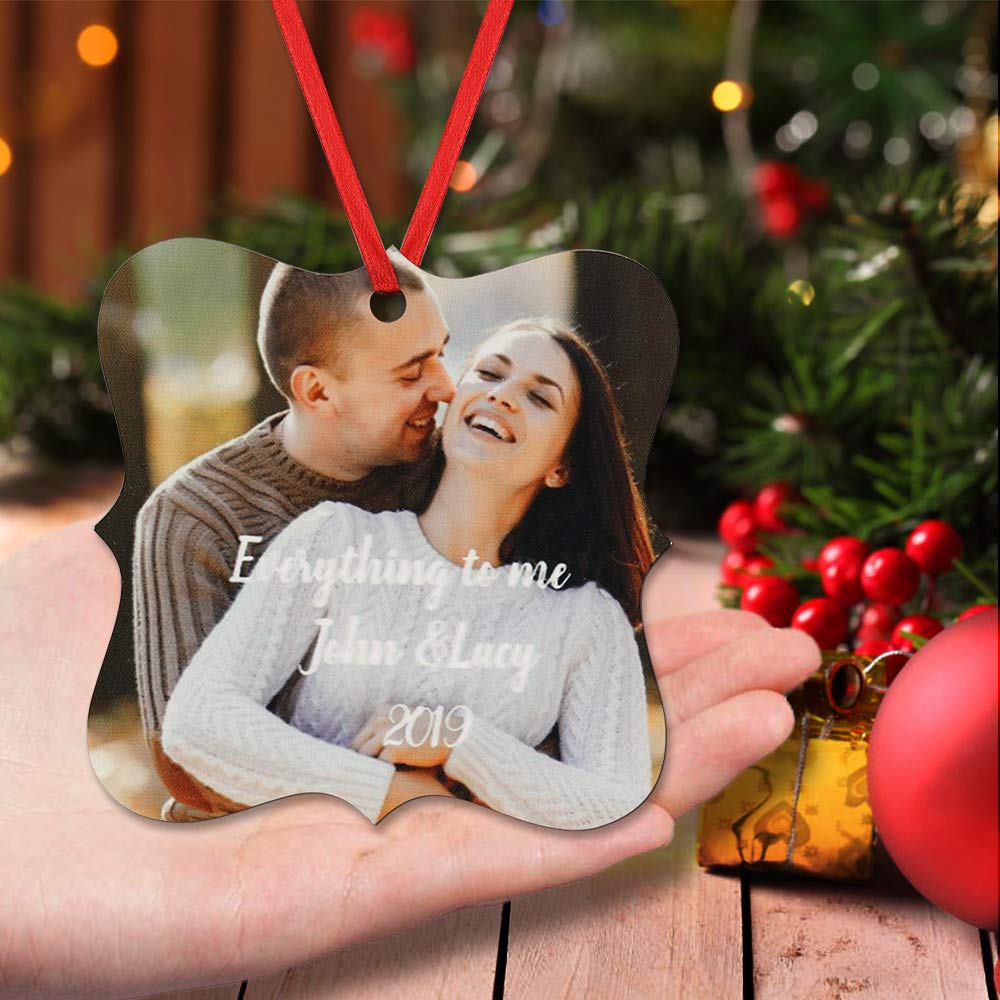 Custom Christmas Photo Ornaments 2024 - Personalized Family Picture Hanging Decor for Christmas Tree | Unique Holiday Home Decor & Thoughtful Xmas Gifts for Family (Perfect for Stocking Stuffers, Tree Trimming & Festive Home Displays)