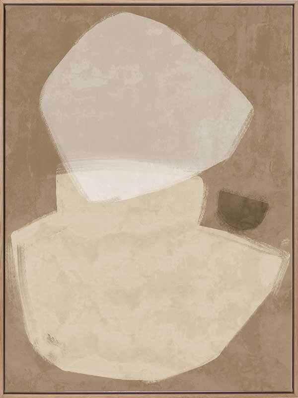 Balanced Brown Canvas Art Print - Modern Abstract Wall Decor for Living Room, Bedroom & Office | Perfect for Home & Office Decor