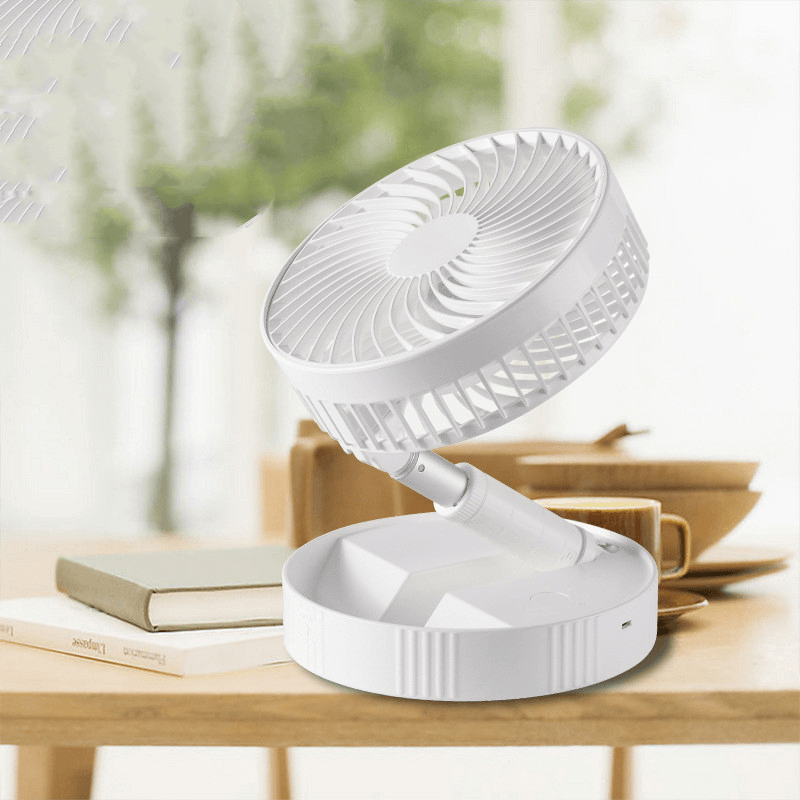 4 in 1 Foldable Portable Fan - USB Rechargeable, 3 Speed Settings, Quiet Personal Cooling Fan for Home, Office, Travel, Camping & Outdoor Activities
