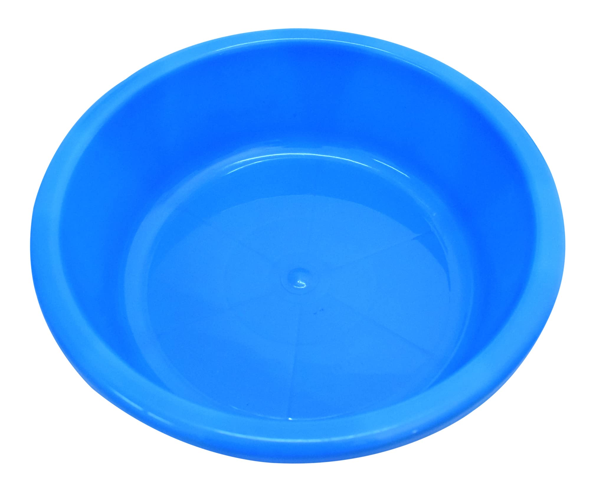 Kuber Industries Unbreakable Plastic Dough Mixing Bowl - 6 Liter (Pack of 2) - Sky Blue & Blue - Perfect for Baking, Kneading, Food Prep & Kitchen Storage - Heavy Duty Dough Proofing Basket for Bread Making, Pizza Dough & Pastries