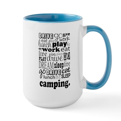 White/Blue Inside - Camping Gift Mugs