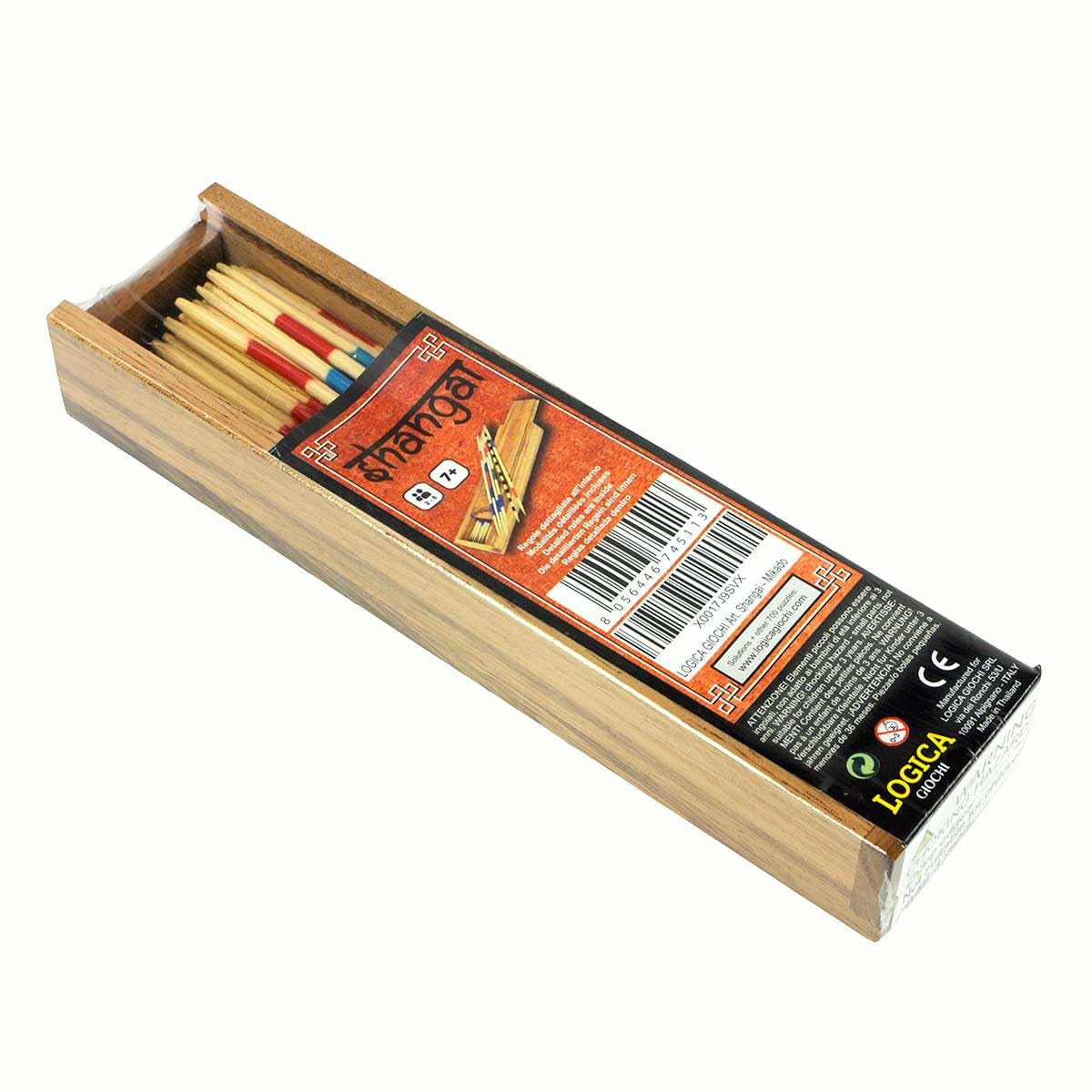 Premium Wooden Mikado Table Game - Classic Teak/Samena Wood Board Game with Bamboo Sticks - Fun Family & Party Game for Indoor & Outdoor Gatherings