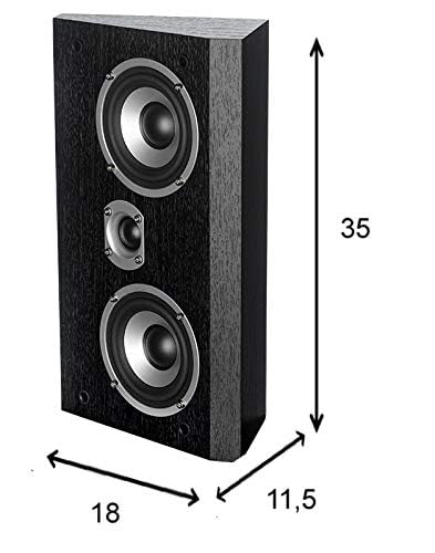 Dynavoice Magic FX-4 Black Bookshelf Speakers - Wall & Ceiling Mountable Dolby Atmos Surround Sound System for Home Theater & Gaming Setup