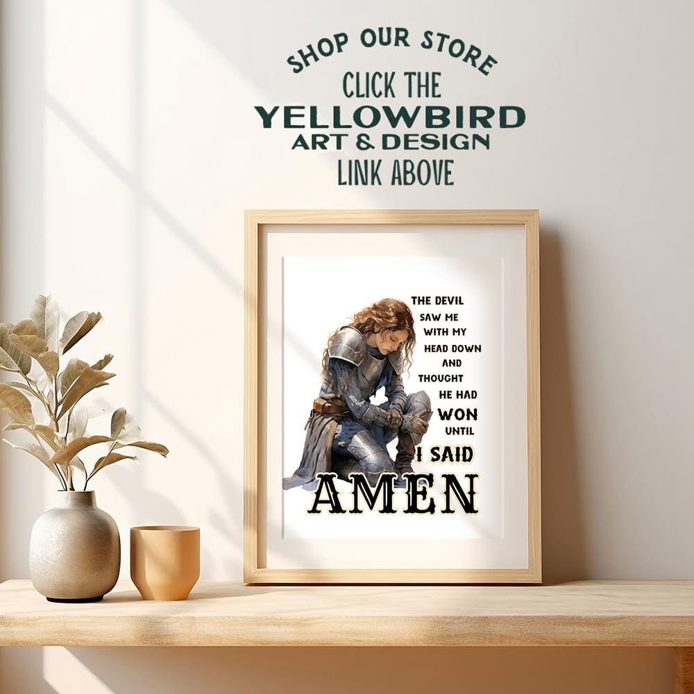 Inspirational Christian Wall Art for Women - Positive Spiritual Quotes & Motivational Decor for Bedroom, Teen Daughter - Religious Gifts & Prayer Room Decor | Perfect for Home, Office & Church Decorations
