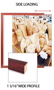 Affordable 12x24 Quick Change Slide-In Wood Poster Frame - Top Load or Side Load Options for Home & Office Decor