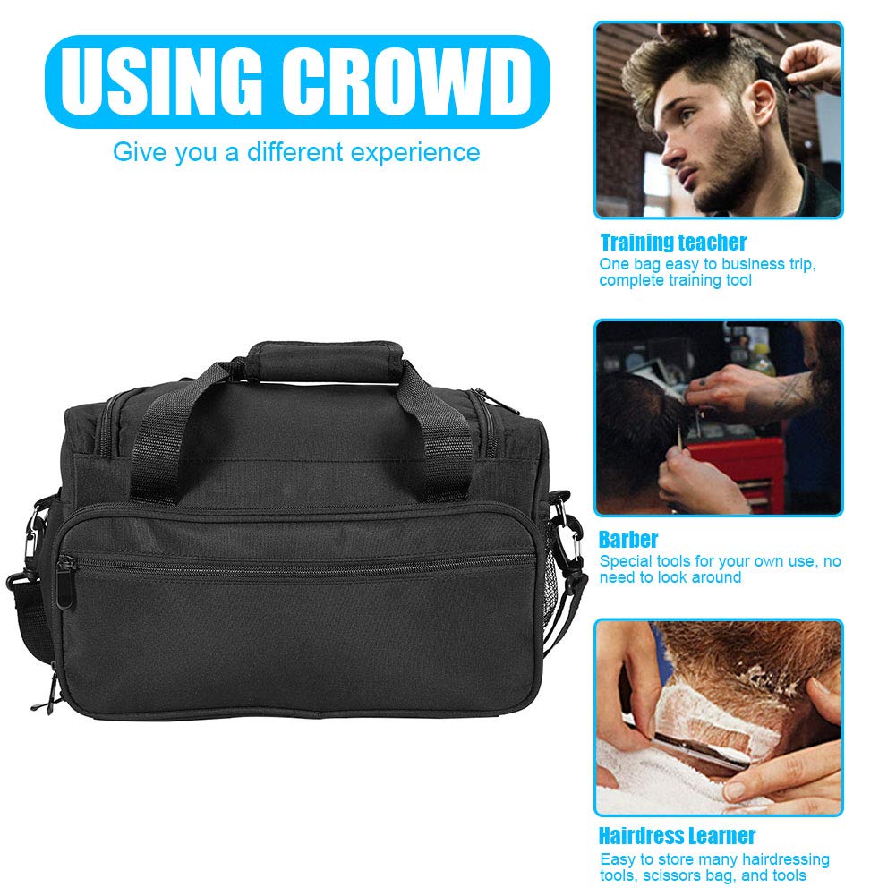 Professional Hairdresser Bag with Adjustable Dividers & Shoulder Strap - Salon Organizer for Cosmetics & Styling Tools