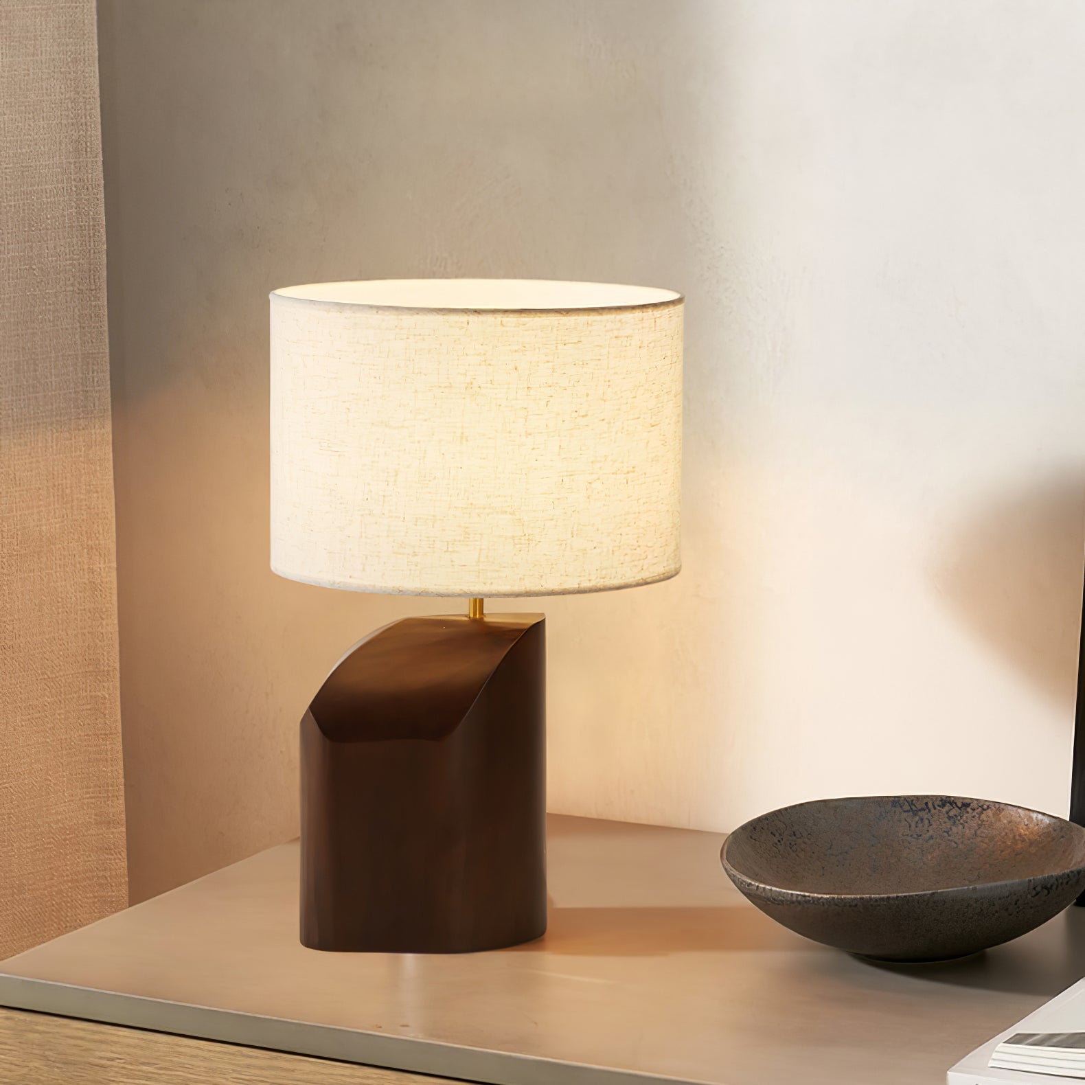 Arden Curve Table Lamp - Modern LED Desk Light with Adjustable Brightness for Home Office, Bedroom & Living Room Decor