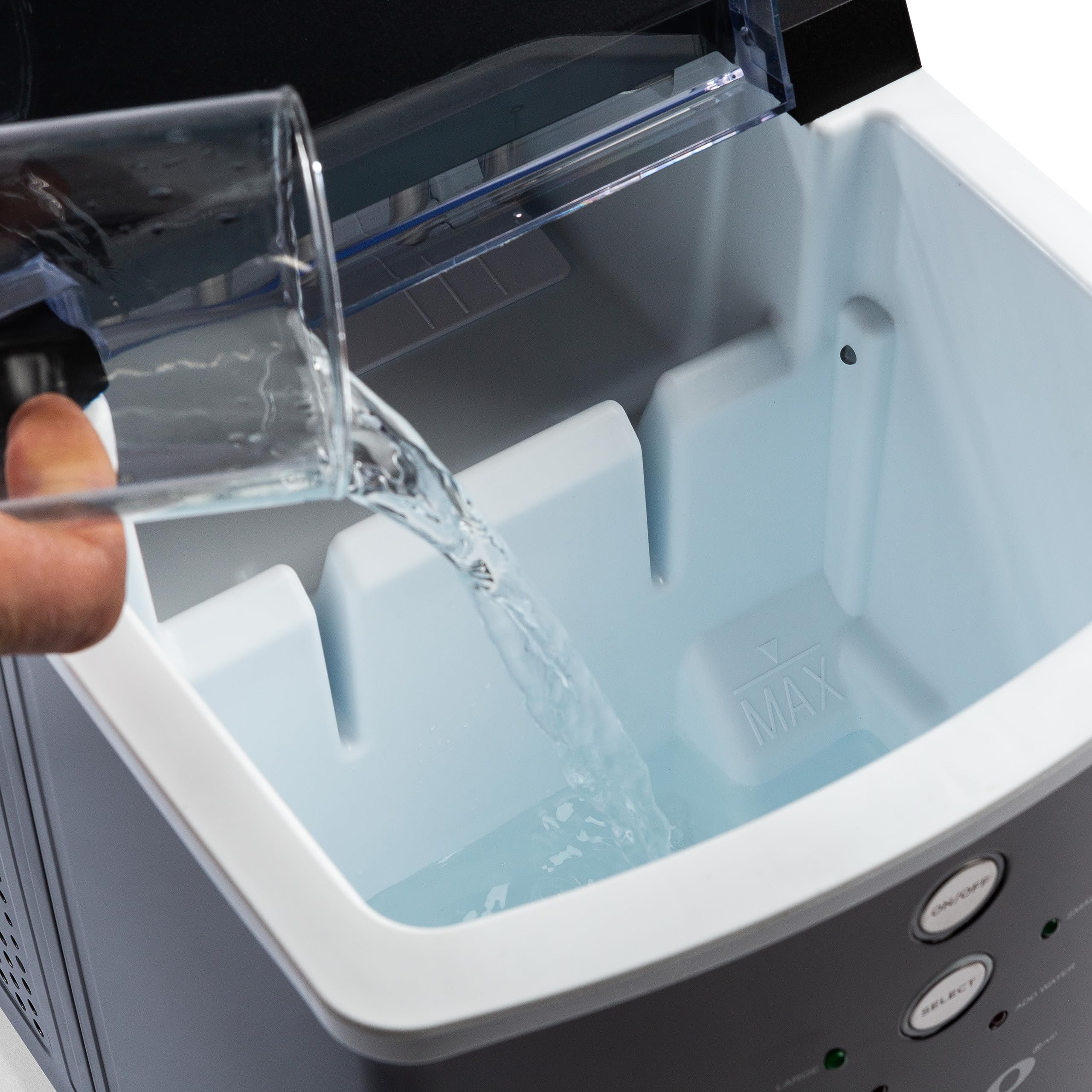 Igloo Electric Countertop Ice Maker Machine - Automatic Portable Ice Cube Maker with Scoop & Basket - Makes 33 lbs of Ice in 24 Hours - Perfect for Iced Coffee, Cocktails, Parties & Outdoor Events - Black