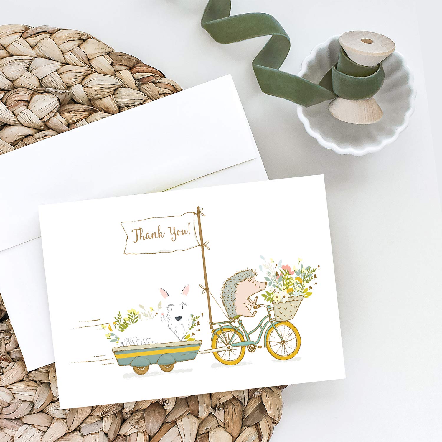 Caroline's Treasures LGA1097GCA7P Whimsical Blank Greeting Cards with Envelopes - Pack of 8 A7 Size 5x7 Cards for Birthday, Thank You, Wedding & Holiday Occasions