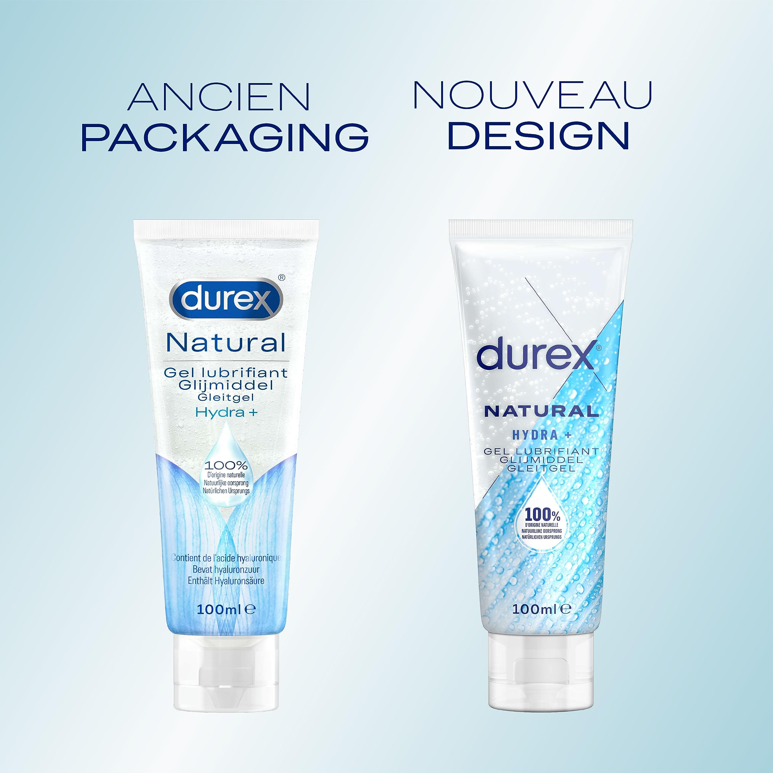 Durex Aloe Vera Lubricating & Massage Gel 200ml + Natural Gel 100ml - 2 Pack Set (Soft Hydration & Sensual Massage) - Perfect for Couples & Intimate Moments