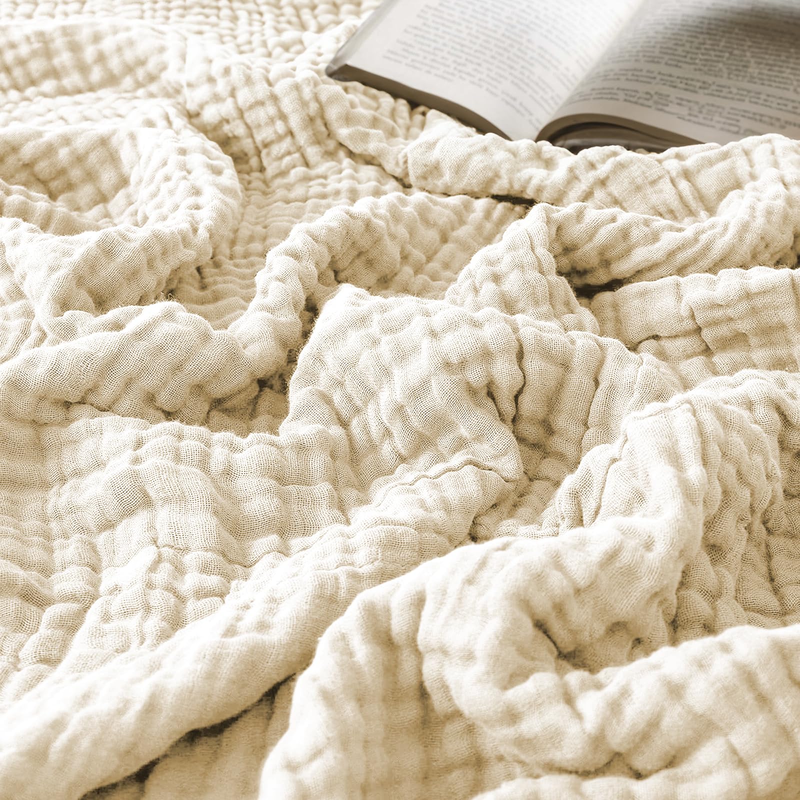 4-Layer Soft & Breathable Muslin Throw Blanket - 50