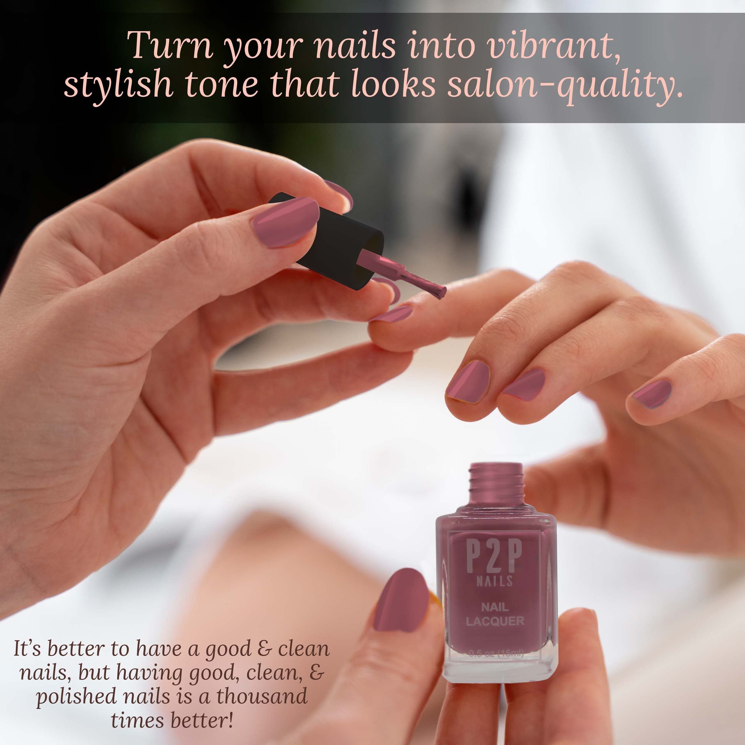 Purple Nail Polish - Long Lasting All Season Salon Quality Nail Lacquer with Natural Shine (Watermelon High) - Perfect for Manicures, Pedicures & Nail Art Designs