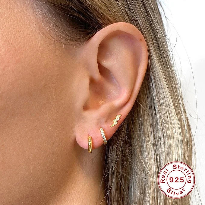 925 Sterling Silver Cartilage Small Hoop Earrings Set | HC031 | Dainty Minimalist Jewelry for Women, Perfect for Everyday Wear & Special Occasions