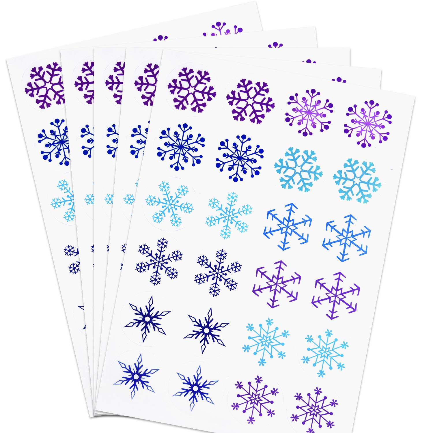 960 Pcs Snowflake Stickers - 12 Unique Designs for Frozen Birthday Party, Christmas Winter Decorations, DIY Crafts | Perfect for Holiday Cards, Scrapbooking, Gift Wrapping & Winter Party Decor