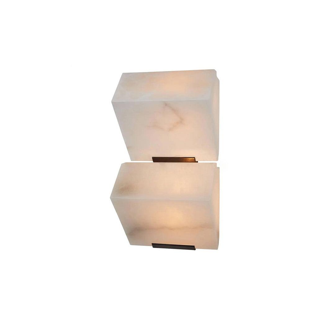 Alabaster Plug-in Wall Lamp for Staircase - Elegant Lighting Fixture for Hallway, Bedroom, and Stairwell Decor