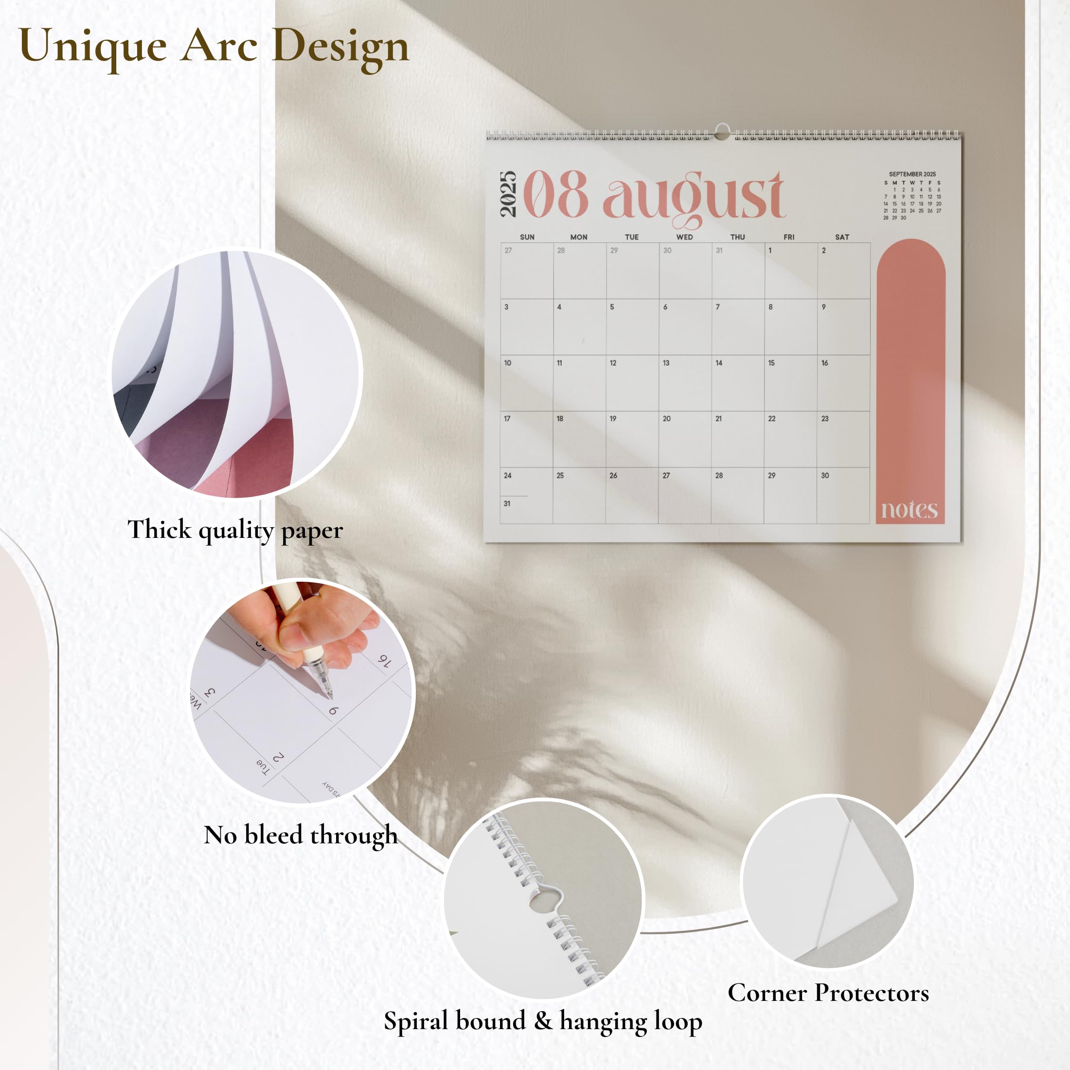 2025-2026 18-Month Hanging Wall Calendar (Jan 2025-Jun 2026) - 13.5