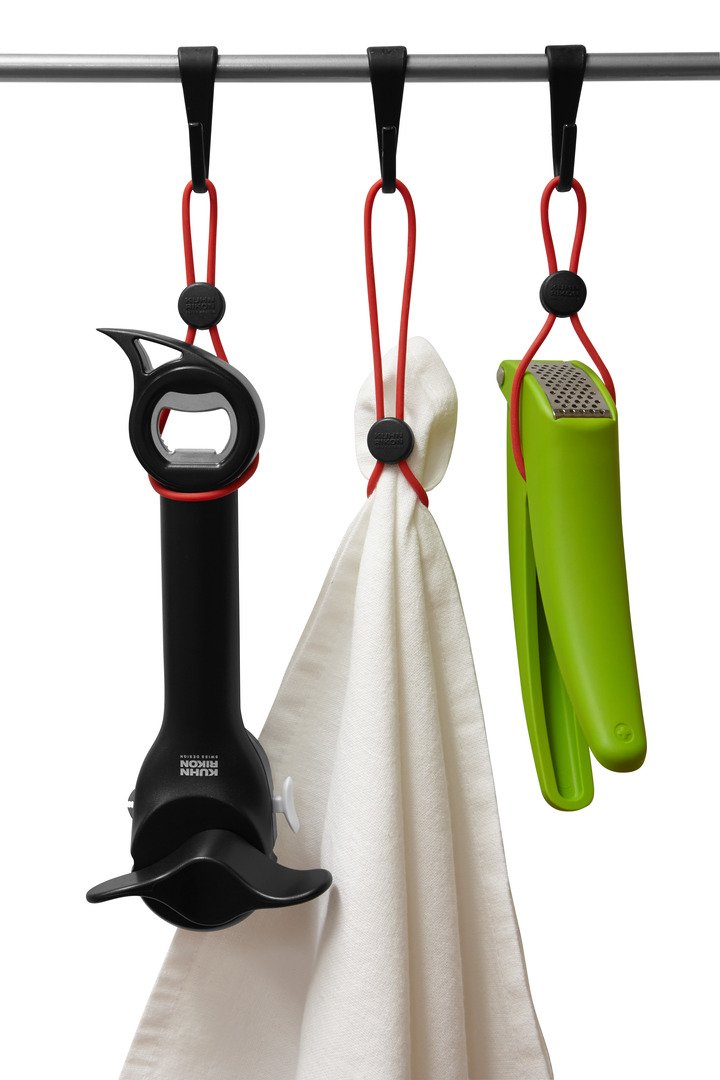 Kuhn Rikon Slider Ties - Adjustable Silicone Food Bag Clips (One Size, Red) - Perfect for Kitchen Storage, Freezer Bags & Snack Packaging