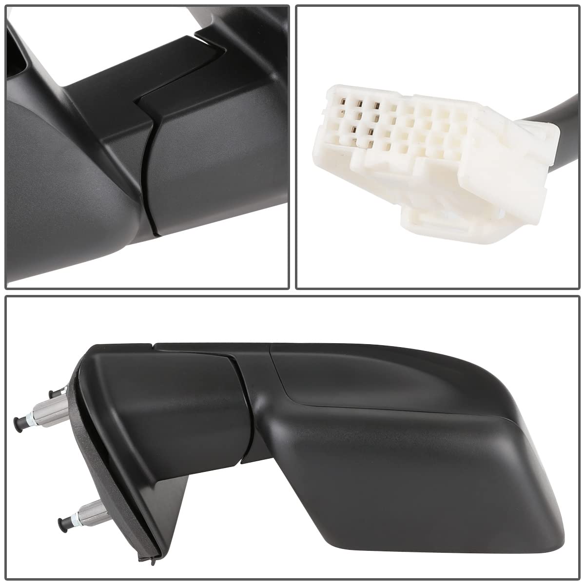 DNA Motoring OEM-MR-NI1320234 Heated Power Folding Side Mirror Replacement for 2012-2018 Nissan NV1500/NV2500/NV3500 - Left Driver Side, Perfect for Winter Driving & Enhanced Visibility