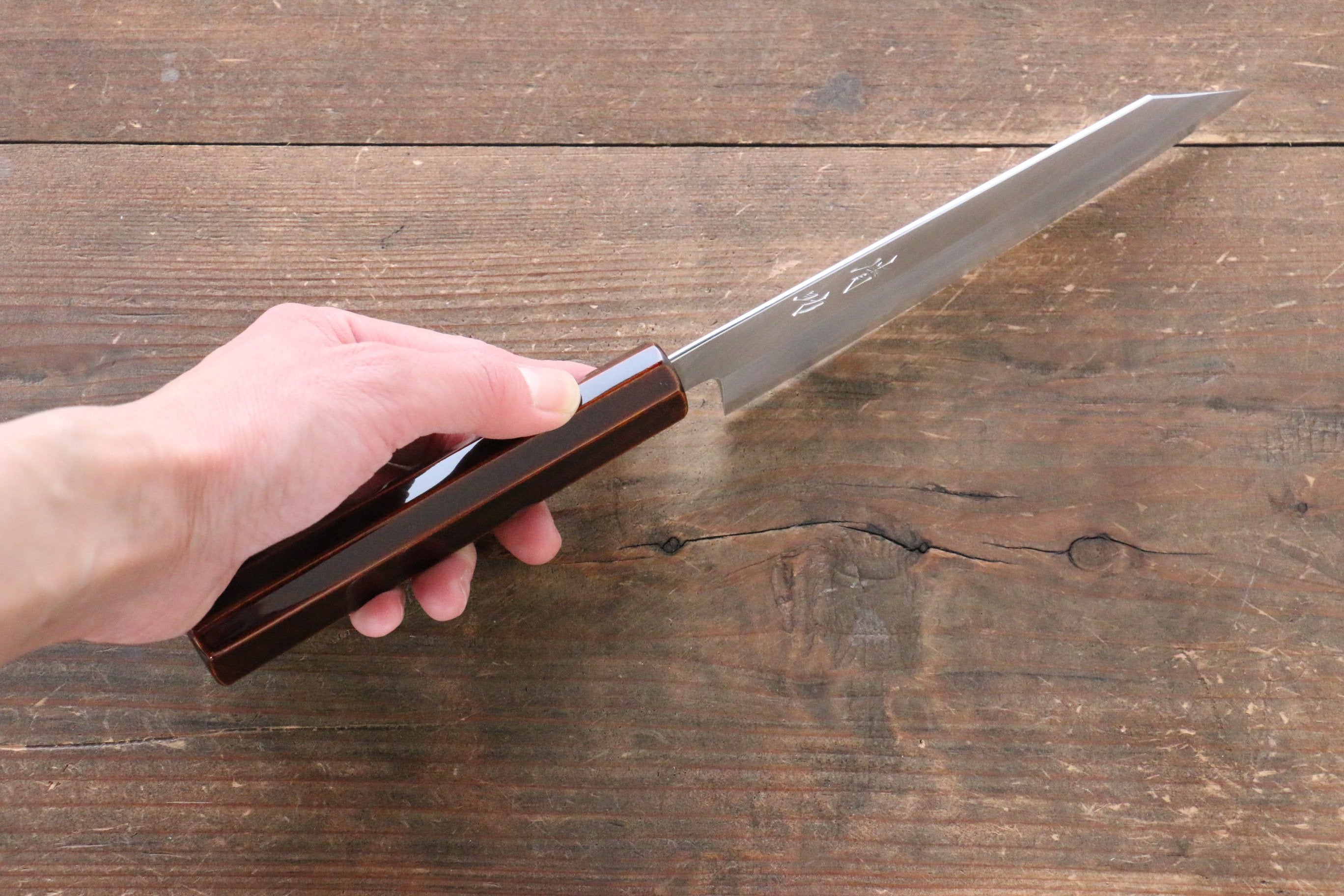 Premium Seisuke Silver Steel Kiritsuke Petty Utility Knife 150mm - Japanese High Carbon Stainless Steel Blade with Lacquered Wood Handle - Perfect for Sushi, Vegetables & Precision Kitchen Tasks