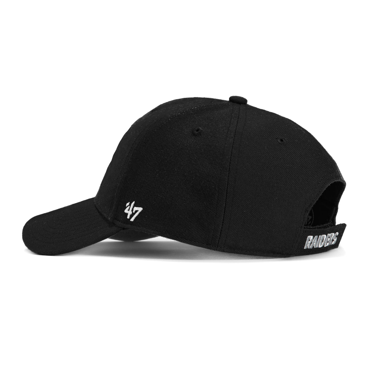 47 Brand Oakland Raiders MVP Adjustable Velcro Hat - Black | Officially Licensed NFL Hat for Men & Women | Perfect for Game Day, Tailgating & Sports Fans