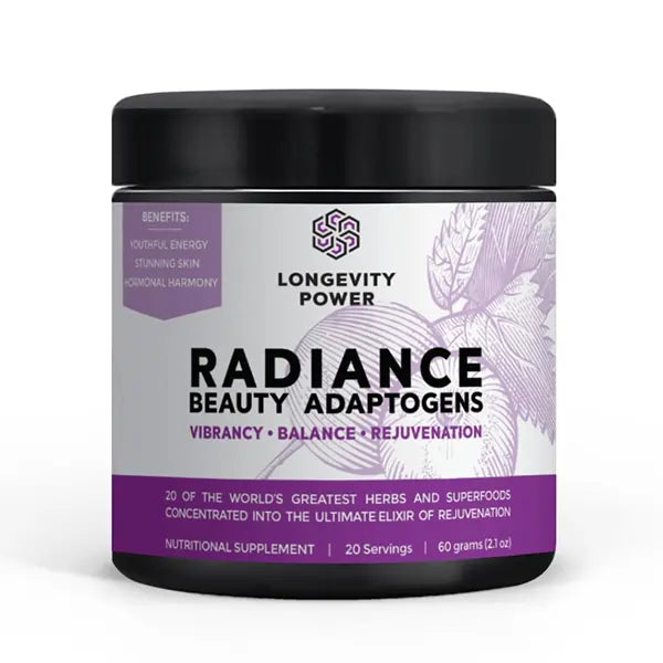 Radiance Beauty Adaptogens - Organic Herbal Supplements for Skin & Wellness | Boost Glow, Reduce Stress | Perfect for Daily Skincare & Self-Care Routine