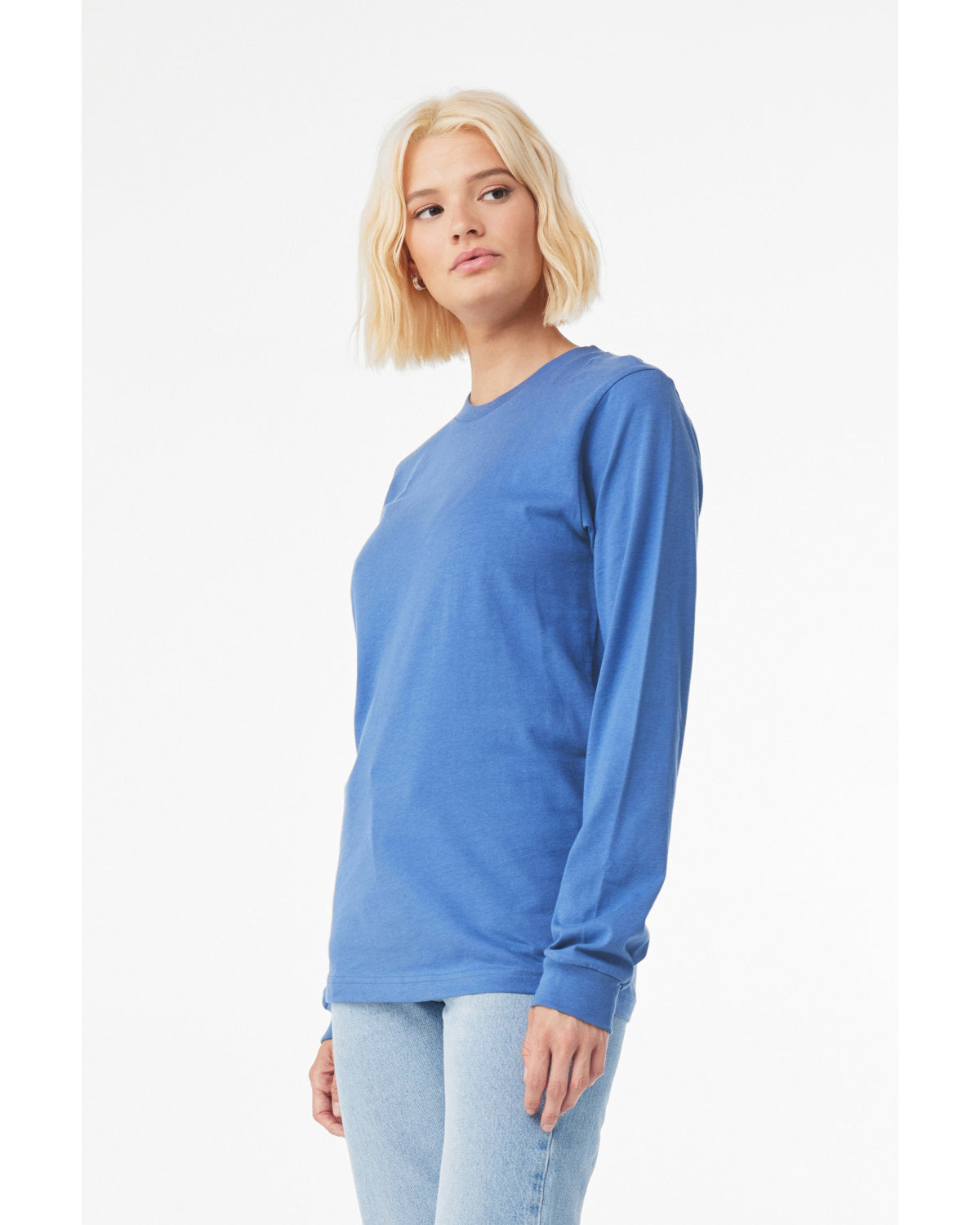 Bella + Canvas 3501CVC Unisex CVC Jersey Long Sleeve T-Shirt - Soft Cotton Blend Crewneck Tee for Men & Women - Perfect for Casual Wear, Layering & Everyday Comfort