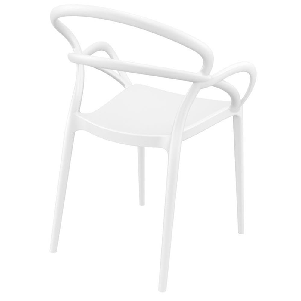 Premium White Mila Dining Arm Chairs (Set of 2) - Modern Kitchen & Dining Room Furniture for Home Decor - Perfect for Family Gatherings & Dinner Parties
