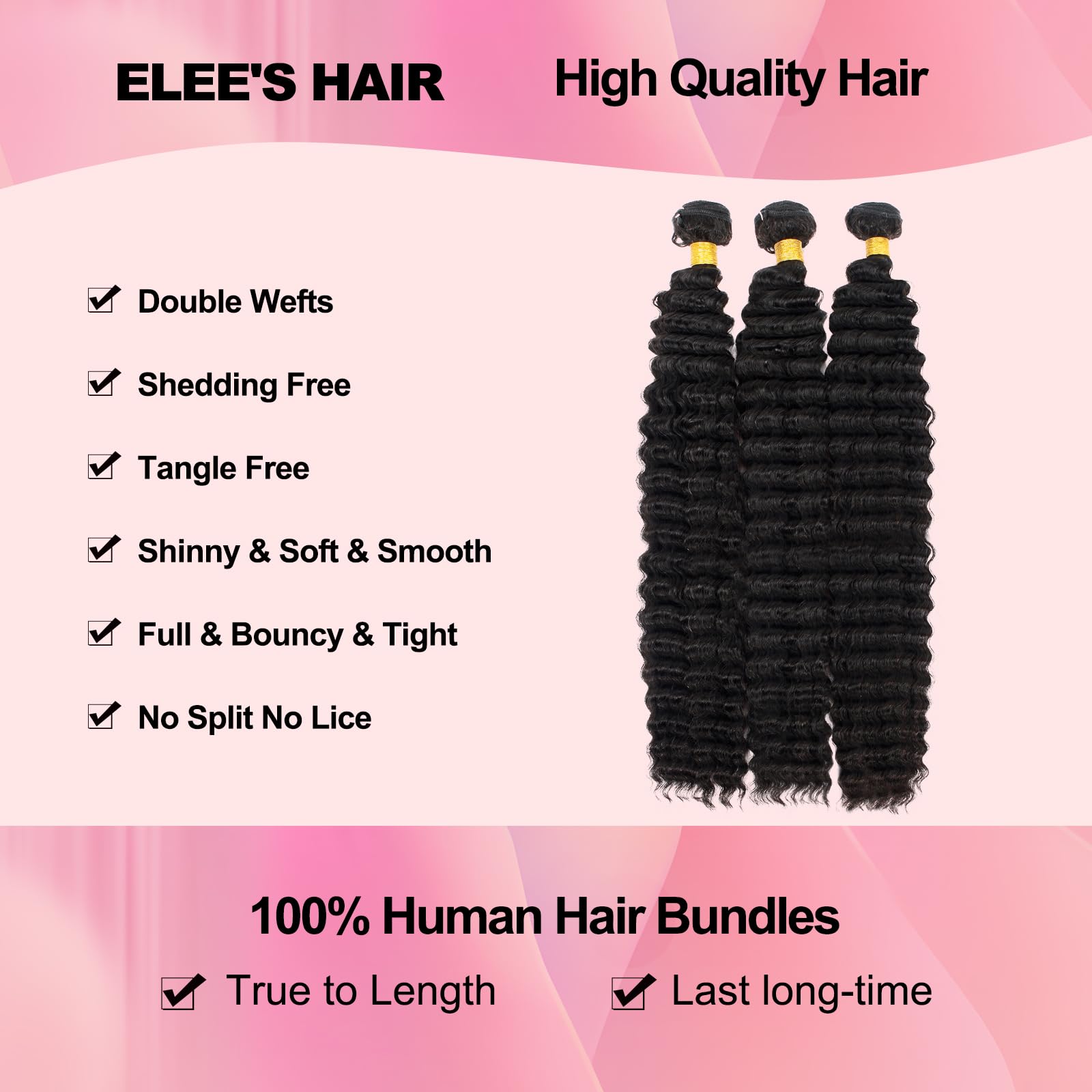 12A Brazilian Deep Wave Human Hair Bundles 20