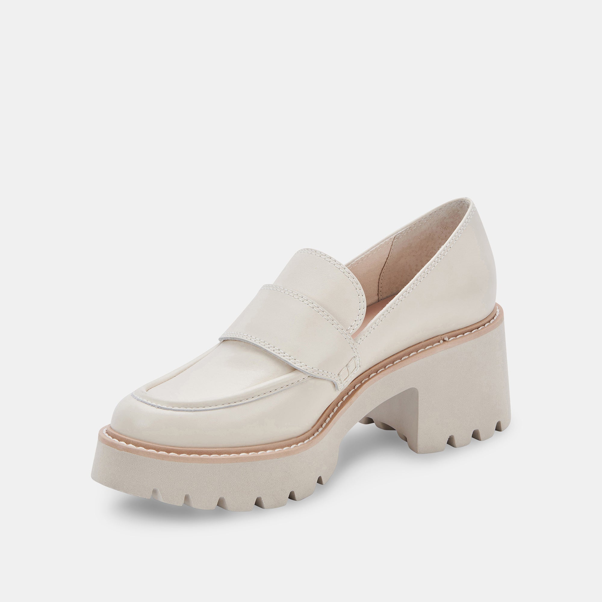 HALONA Ivory Leather Loafers for Women - Comfortable Slip-On Shoes for Casual & Office Wear - Stylish & Lightweight Walking Shoes for Everyday Use