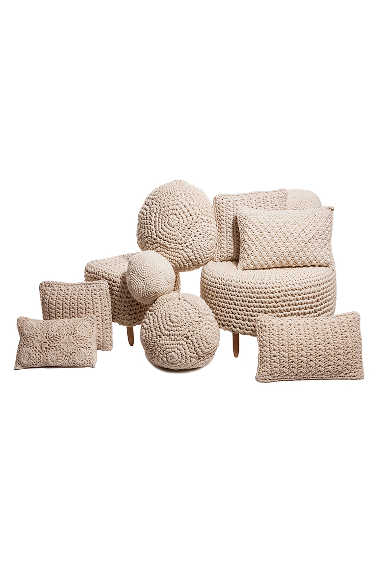 Handmade Crochet Pillow Ball - Soft Boho Decorative Throw Pillow for Living Room, Bedroom, Nursery | Perfect for Home Decor, Gifts & Cozy Comfort