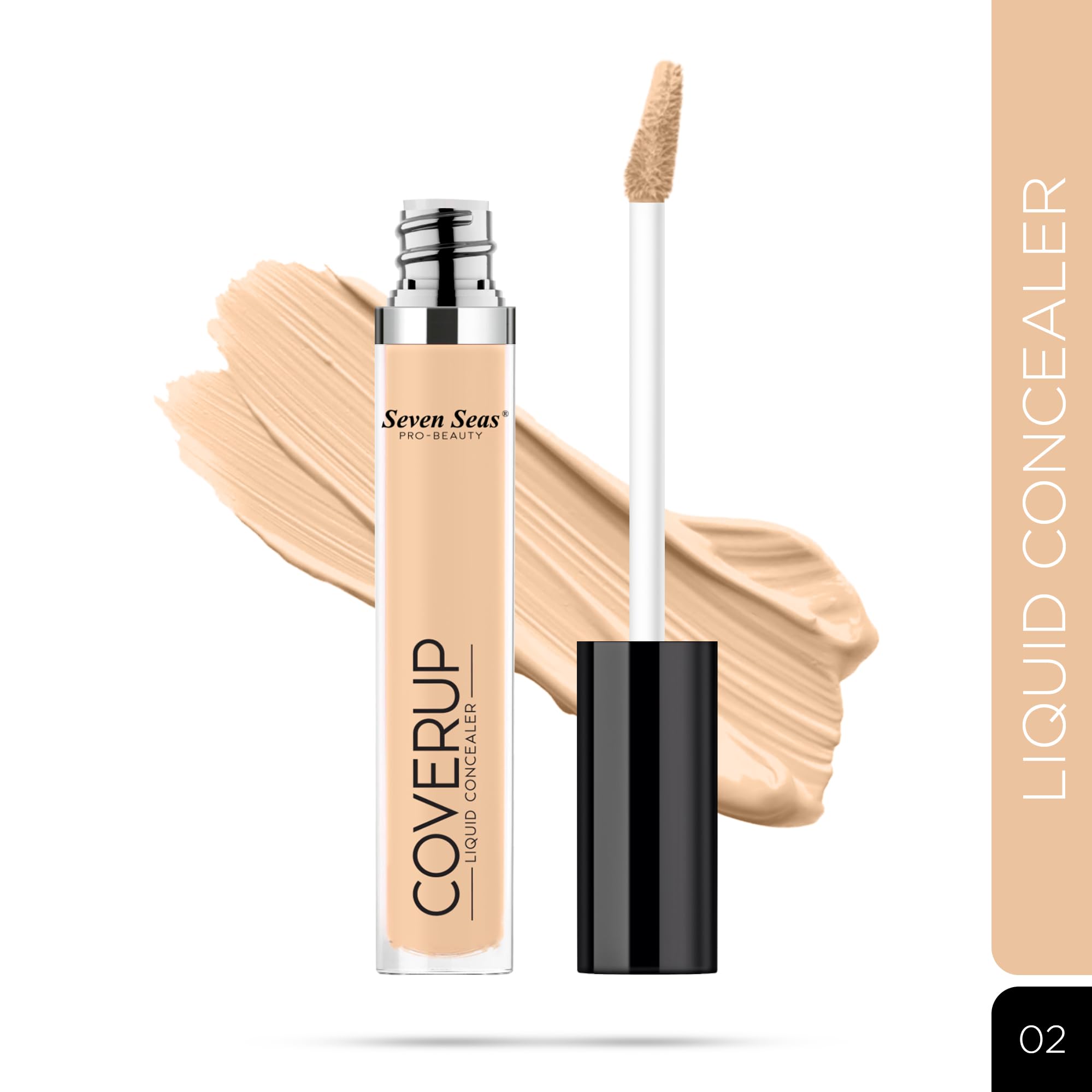Seven Seas Lightweight Full Coverage Concealer - Long Lasting, Blendable Face Makeup for Dark Circles & Blemishes | Perfect for Everyday Wear & Special Occasions