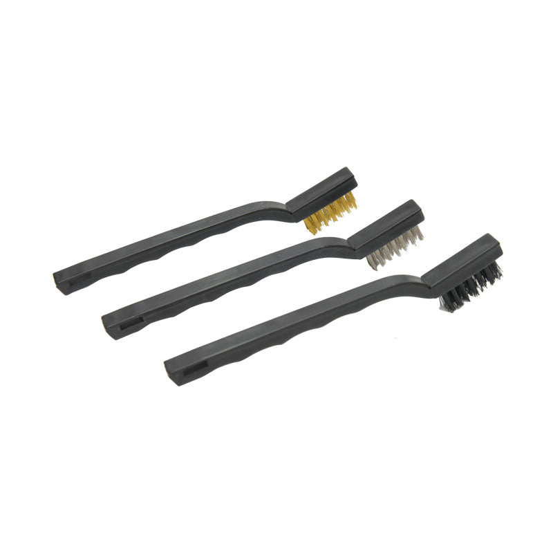 Premium Wire Detailing Brush Set - Brass, Nylon & Stainless Steel Bristles for Auto Detailing, Jewelry Cleaning & Electronics Maintenance