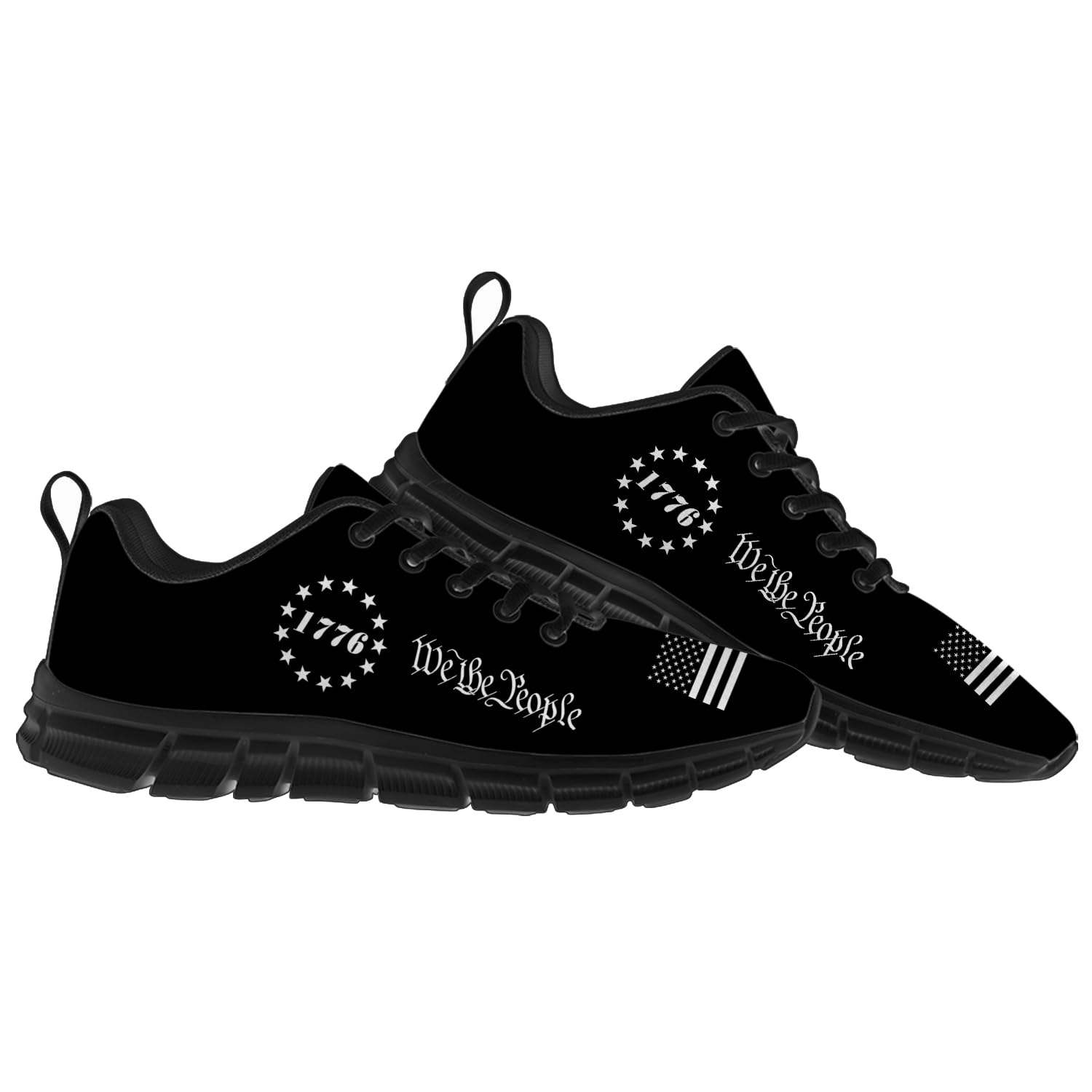 1776 Flag Walking Shoes for Women & Men - Lightweight Breathable Tennis Sneakers | Patriotic Comfort Shoes for Walking, Running & Casual Wear | Perfect Gift for Him & Her