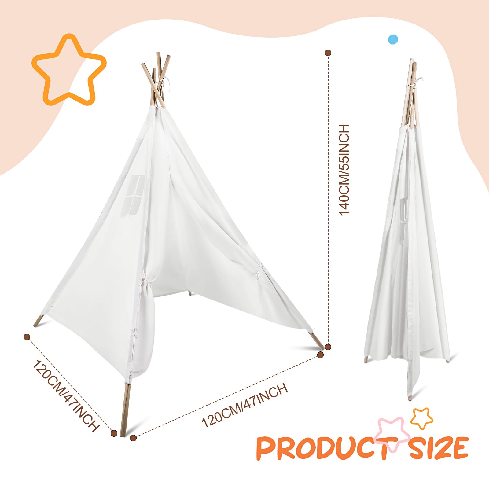 **Syhood 6-Pack Kids Inflatable Teepee Tent Set with Flocked Air Mattress, Foldable Play Tents & White Sheets – Indoor & Outdoor Camping, Birthday Gifts for Boys & Girls – Perfect for Sleepovers, Backyard Adventures & Playtime Fun**