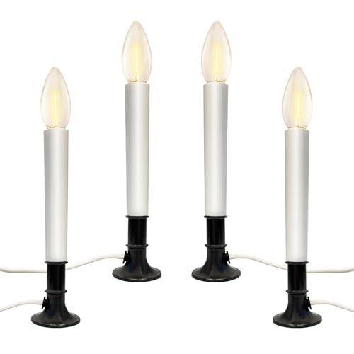 Nickel- Electric Led Window Candles With Auto Sensor