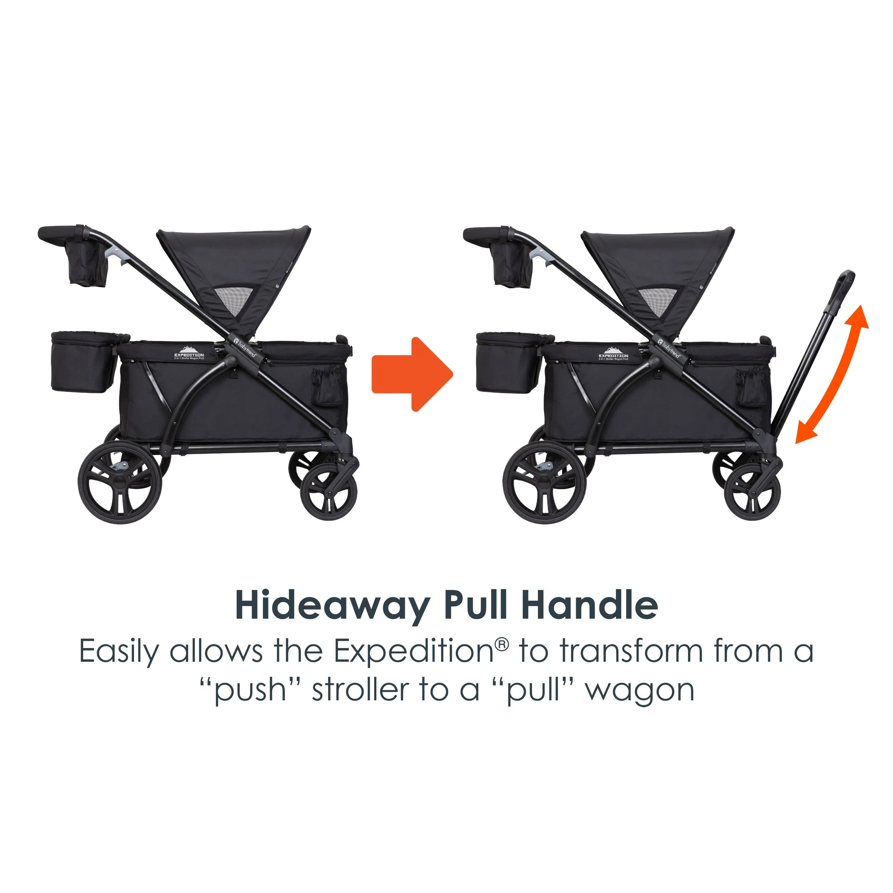Expedition® 2 in 1 Stroller Wagon PLUS - Convertible Baby Stroller and Wagon for Outdoor Adventures, Beach Trips, and Family Outings