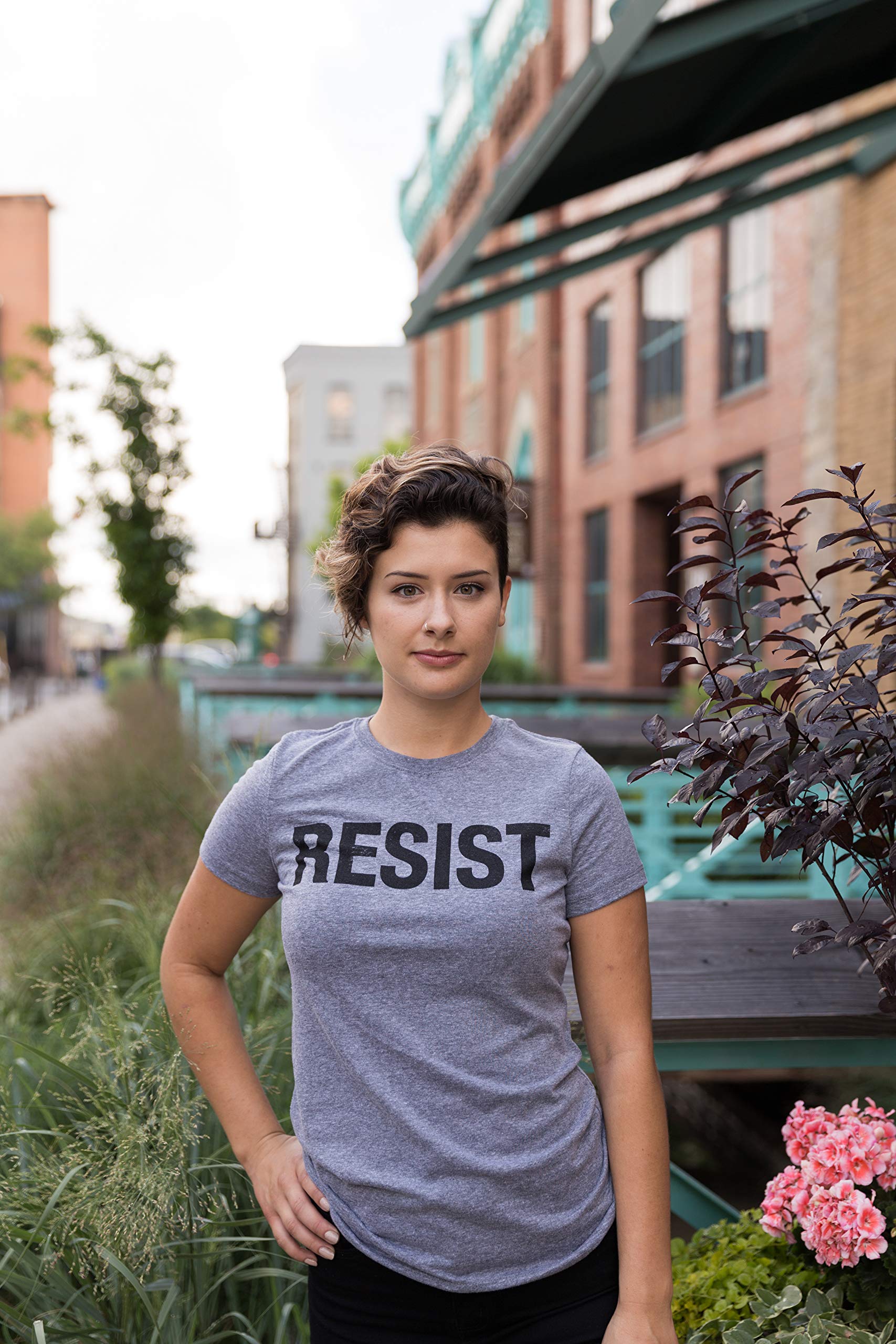 Women's Resist T-Shirts - Political Anti-Authority Protest Tees for Rebel Rallies & Marches | Feminist Activism Apparel for Protests & Social Justice Events